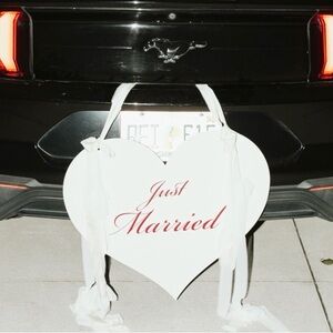 Just married heart sign